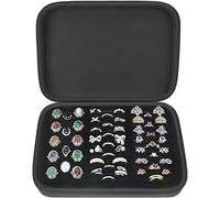 GWCASE Scatola organizer per anelli, espositore per gioielli, con 42 scomparti, colore: scuro
