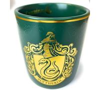 GWCC Tazza ufficiale Harry Potter Serpeverde - lamina d'oro e stemma 3D in gres porcellanato con scatola regalo, tazza da collezione Wizarding World per gli amanti del tè e del caffè