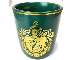 GWCC Tazza ufficiale Harry Potter Serpeverde - lamina d'oro e stemma 3D in gres porcellanato con scatola regalo, tazza da collezione Wizarding World per gli amanti del tè e del caffè
