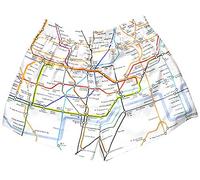 GWCC TFL301 - Boxer a tubo, con stampa su tutta la metropolitana di Londra Personalizzato S