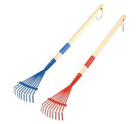 GWCYMYD 2 fruste per bambini, 69 cm, con manico a 9 denti, per terrazze e prati