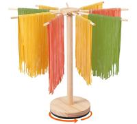 GWCYMYD Asciugatrice per Pasta con Base Girevole, Supporto per Pasta in Legno con 9 Bracci Rimovibili, capacità per asciugare Pasta e Vermicelli da 4,5 kg