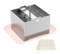 GWCYMYD Kit pressa per tofu, pressa per formaggio in acciaio inossidabile 304, con vassoio antigoccia e panno per tofu, stampo per paniere regolabile, stampo fatto in casa per amanti del fai da te (12