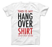 GWDBBNQZ This Is My Hangover T-Shirt Funny Gift Present Stag Do White S