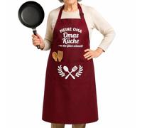 Gweichunon Grembiule da cucina da donna con tasche, scritta divertente, regolabile, per compleanno, festa della mamma, Natale