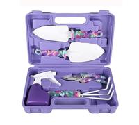 GWEMOSVSFQ Set di attrezzi da giardinaggio professionali 5 in 1: cesoie da potatura, cazzuola da diserbo, forbici per bonsai, coltivatore per piante in vaso, fiori,Viola
