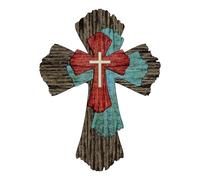 Gwezmxs Croce da Parete in Legno Vintage di Gesù, Crocifisso da Appendere, Decorazione Cristiana, 20x30cm