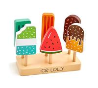 Gwezmxs Gelateria Giocattolo per Bambini 3 Anni, 6pcs Legno Set Gelato Accessori, Gioco Cucina Giochi di Ruolo, Regalo per Bambini, Kids Ice Cream Toy