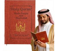 Gwezmxs Guida semplice e illustrata del Sacro Corano con traduzione in inglese, Il viaggio del Corano per principianti, studenti, preghiera della chiesa, uso dello studio a casa
