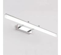 GWFBLID Lampada da Specchio Bagno 40cm LED Specchio Lampada Rotante IP44 12W 970 LM LED Luce Specchio Bagno LED Girevole di 180° Applique Moderna in Alluminio Bianco Freddo 5500K Cromo