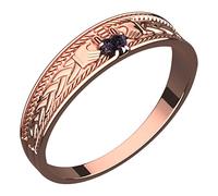 GWG Jewellery Anello Placcato Oro Rosa 18K Claddagh Mani Corona e Pietra Cuore in Purpureo Ametista - 8 in Confezione Regalo per Donne