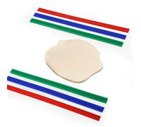 GWHOLE 6 pz Strisce Mattarello Regolabile Mattarello con Spessori Silicone Set di Guide per Impasto Biscotti 3 Altezza Distanziatori Professionale Pasticceria Pizza (2, 4, 6 mm)