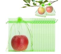GWHOLE Sacchetti Protezione Uva Frutta 50 pz Verde 15 x 20 cm Sacchetti Rete Frutta Giardino Sacchetti Uva con Coulisse, Anti Vespe, Uccelli, Insetti, Attrezzi Utensili Strumenti Giradinaggio