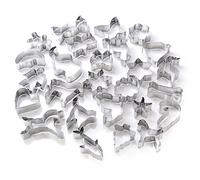 Gwhole Set di 26 Taglierine del Biscotto Formine Stampini in Acciaio Inossidabile per Biscotti Sandwich Taglierine della Torta