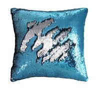 Gwill Mermaid Pillow case, Play Tailor Magic reversibile paillettes copertura del cuscino laterale cuscino di 40,6 x 40,6 cm (argento)