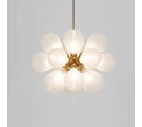 GWJKG 18 luci Nuova Decorazione Creativa Buld Mid Century Milk Globe Sputnik Blobble lampadario Fissaggio del soffitto Oro Blu Lampada a Sospensione per la Sala da Pranzo Cucina Soggiorno ()