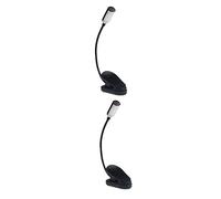 GWJKG 2 Pezzi Lampo Clip USB per Studio e Lettura, Lampadina Non fulmini con Cerniera flexibile.