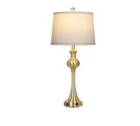 GWJKG 28,75" Minimalist Table Lampad con Controllo Tre Vie Base in Metallo Camera da Letto e tra Cui Lampadina a Adatta per Soggiorno, dormitorio, Ufficio (Oro)