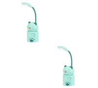 GWJKG 2ppc USB Cariche Lamp Portatile Luce di Scritta per Studenti Lampade a Sostegno per Il Comodato Accessori Smartphone Rifiuti Archivi Rack Pochi Lampi da Notti per Casa Ufficio Verde