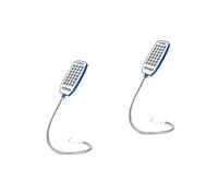 GWJKG 2X Luce da Scritto Clip Viso Metallico e Plastico Sfondato Ottimo Progetto Accenditore da Poltrona per Studio, Leggere, dalla Camera, Aleatorio Colore