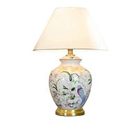 GWJKG Bedside Flower And Bird Ceramic Bedroom Decor Nightstand Oriental Classic Lamp Table Lamps for Living Room Color Remote Control Size 40 * 65cm