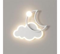 GWJKG Cloud Moon Dimmabile Nordic White Night Light Wall Sconce la Scuola Materna Camera da Letto per Ragazzi Codili