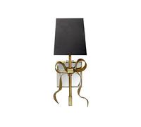 GWJKG con Nodo Farfalla Interamente in Rame, Camera da Letto, Lampada a Parete del Soggiorno di Lusso (Colore: Nero)