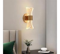 GWJKG con Pale 10 W, Lampada Moderna lineare Lunga Illuminazione al di Fuori per vanità del Bagno, Camera da Letto, capezzale, Soggiorno, corridoio, lampade a Parete e Appliques (Oro)