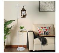 GWJKG Corner Kerosene with Storage Table USB Charging American Retro Standing Vertical Tall Pole Bedside Lamp Floor Lamps for Living Room Color B Size 1