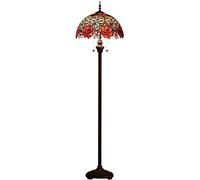 GWJKG Corner Reading Stained Lampshade Antique Resin Light Standing Lamp Floor Lamps for Living Room