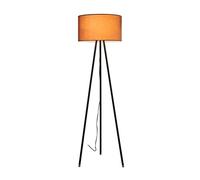GWJKG Corner Tripod Iron Elegant Indoor Standing Lamp Bedroom Office Light with Brown Fabric Floor Lamps for Living Room Color : A-Bla