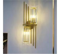 GWJKG Crystal Luxury Soggiorno Lampada murale Oro Camera da Letto Sfondo LED Fascia Alta Fidutri Interno, soffitto di Illuminazione a Sospensione (18 cm)