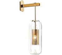GWJKG Europea scandinava Minimalista Luci da Moderna Lampade Vetro Lampada per Parete Scontro in Acciaio Inossidabile Accensione Murale, Luce del soffitto