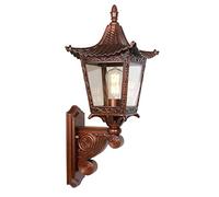 GWJKG European Waterproof E27 Wall Light Tradizionale Victoria Glass Lampada Alluminio in Metallo Vintage per Giardino Patio Halloween Decorazione Natalizia Lanterna