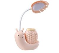 GWJKG for Living Room Cute Snail Small with Pen Holder Bedroom Table Lamp Study Reading Eye Protection Desk Lamps USB Interface Home Bedside Lamp(Green)