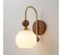 GWJKG France Farmhouse in FAGLIE SCONCIO di MATTURA CONFITA Molto CONCHIORE Light alla LAMPAGNO della d'oro Vintage Lampada a Parete Sola con Base Il per Soggiorno Camera da Letto