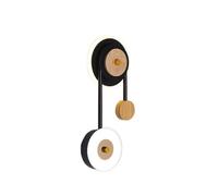 GWJKG Funce murale in metallo moderno, lampada monte a parete 15 W con bianca, comodino illuminazione vanità camera da letto interno, soggiorno, corridoio, scale e decorazioni per la casa (luce calda)