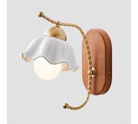 GWJKG Giovani Retro Lampo con Sfondatura Ceramica Fiorita - Conversione -in per Apparecchiature Electriche, Torce Antiquate Nordiche per Uso Interno