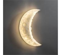 GWJKG Lampada in Resina Forma Luna, LED 12 W -6000k Camera da Letto Atmosfera, Moderni lampade a Parete Interno e Appliques per Soggiorno, corridoio, Area di Lavaggio