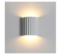 GWJKG Lampada Muro Classico Panna Verde con Lampadina 2 luci su e Giù per Illuminazione Interno Apparecchiatura Letto lampade a Moderno da Parete corridoio Monte Arancione Grigio (c, LED