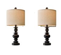 GWJKG Lampada Tavolo in Resina Fattoria da Pollici con paradiglione paradisi del Adatto alla Decorazione di Piccole Aree Adatte a Soggiorno, dormitorio, Ufficio, (2 Pacchetti Neri)