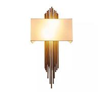 GWJKG Lampade e luci Tessuto Moderno con Bordo Oro Salone in Metallo murali Lampada da Illuminazione a Parete per Soggiorno Cucina salla Un cassetto della Vite