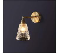GWJKG Lampade Parete compatibili con Soggiorno Tutta la Luce Rame Crystal Crymale Moderna ° a Rotazione ad Alta trasmittanza Onli in Vetro, Wal