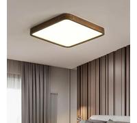 GWJKG LED Monte Moderna 96w, Lampada a soffitto Legno Quadrata/Rotonda per la Cucina Studia in Camera Letto da Soggiorno (Quadrati 15,7 Pollici)