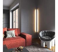 GWJKG Light di sconde pareti in Alluminio Nero Nord Camera Letto e Soggiorno da cm Lampada a Parete Lunga con Minimalista 3000k Luce Bianca Calda Ideale per la Decorazione del Ristorante 18 W