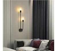 GWJKG lineare Forma U Moderna 21,4 Pollici in Oro, Lampada da toeletta 2700-6500k di vanità, Applique Parete contemporanea per Comodino, corridoio, Bagno, Hotel e Decorazioni del Soggiorno (Nero a