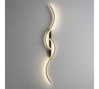 GWJKG Luci Interno con LED, Moderna Forma Onda, Striscia di Illuminazione Nera, lampade a Parete cablate e Applique per Camera da Letto, Soggiorno, Hotel, rondella del corridoio (120 cm)