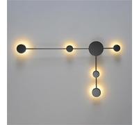 GWJKG Luci Parete Interno Moderna LED LAMPINE MINIMALISTRISTA con Linea degli APPRITÀ BLACCHE LAMPARE della Molto Nera E SCONTI AMPOSSUTO ILLUMINATIVO Decorativo per Il Soggiorno da Legno Sogno