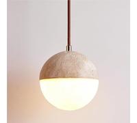 GWJKG lunare Stampata in 3D Luce Nordica Norda di Pietra Naturale Travertino Semplice lampadario Moderno Lampada a Sospensione Minimalista per la Sala Pranzo Cucina da Comodino Isola del corridoio
