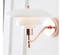 GWJKG Moderna Lampada a Doppia Parete con Arte in Ferro Socket e tonalità di Vetro per camerino da Letto corridoio Villa terrazza Giardino Balcone Color Oro Rosa
